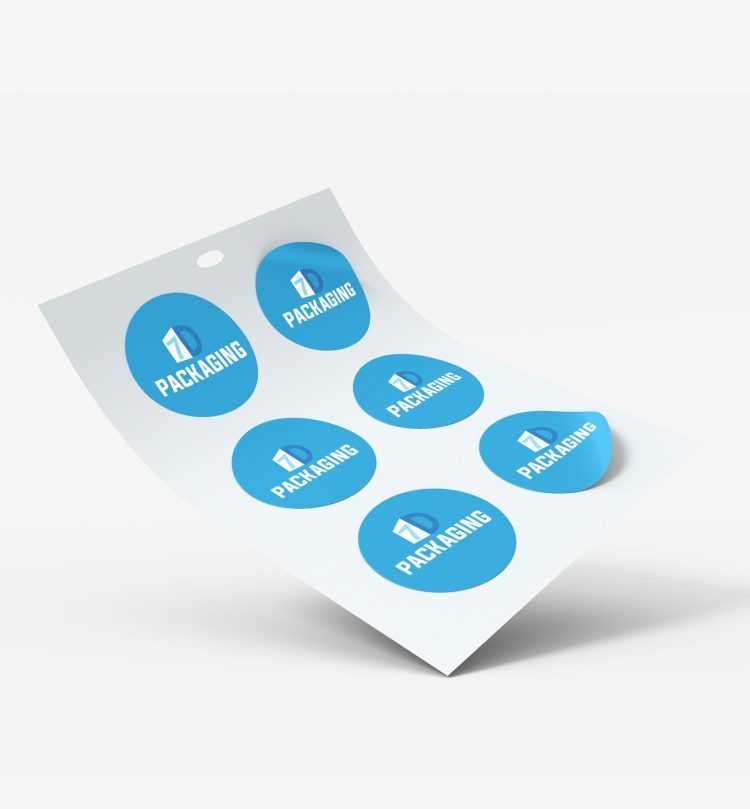 Round Shape Sticker Mockup